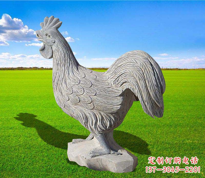 张掖大理石公鸡雕塑精美的艺术瑰宝