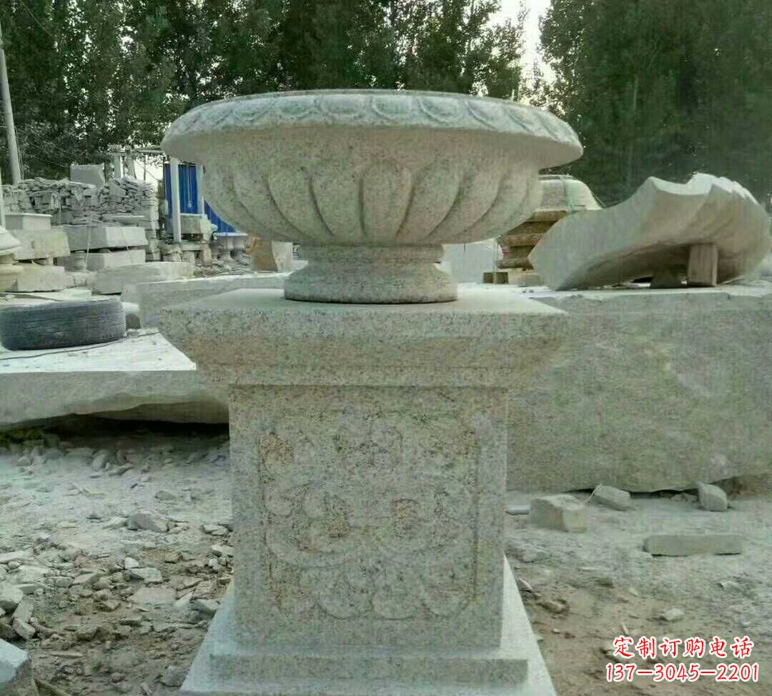 张掖大理石花盆雕塑