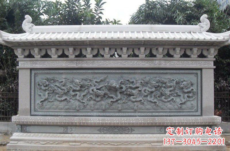 张掖大理石九龙壁雕塑