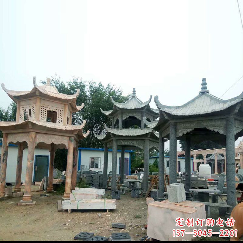 张掖精美大理石凉亭雕塑
