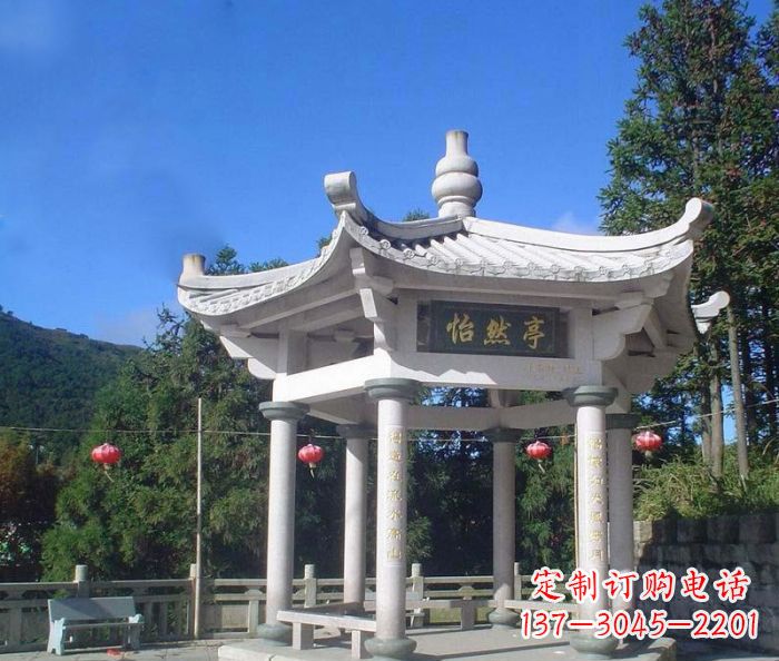 张掖精美大理石凉亭雕塑