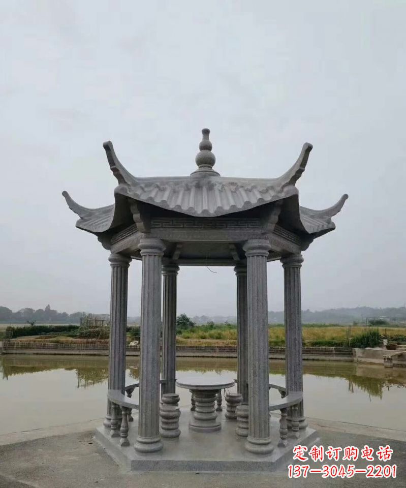 张掖大理石凉亭石雕塑,优雅经典无双