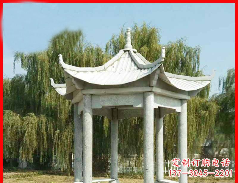 张掖精美大理石凉亭雕塑