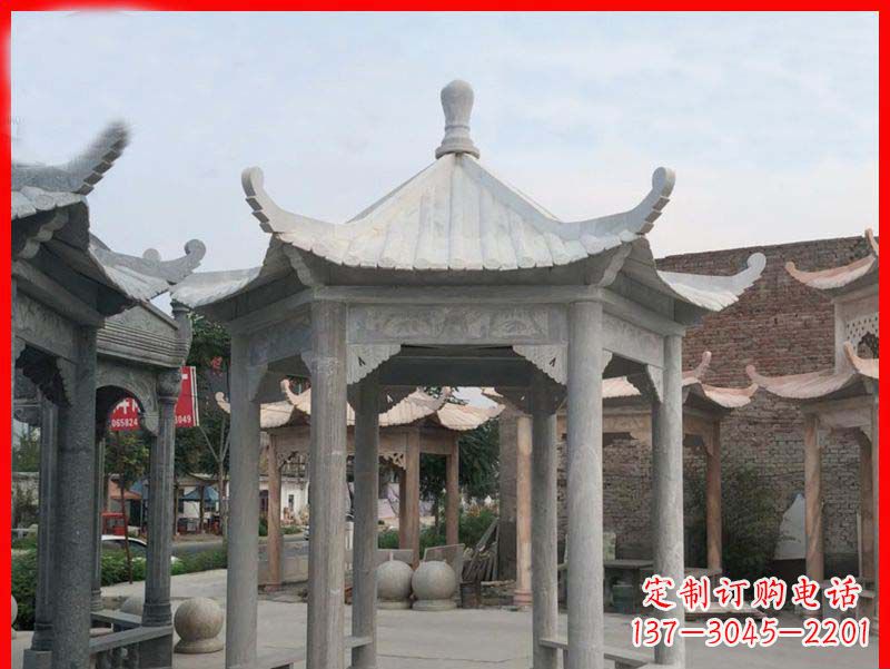 张掖大理石凉亭石雕