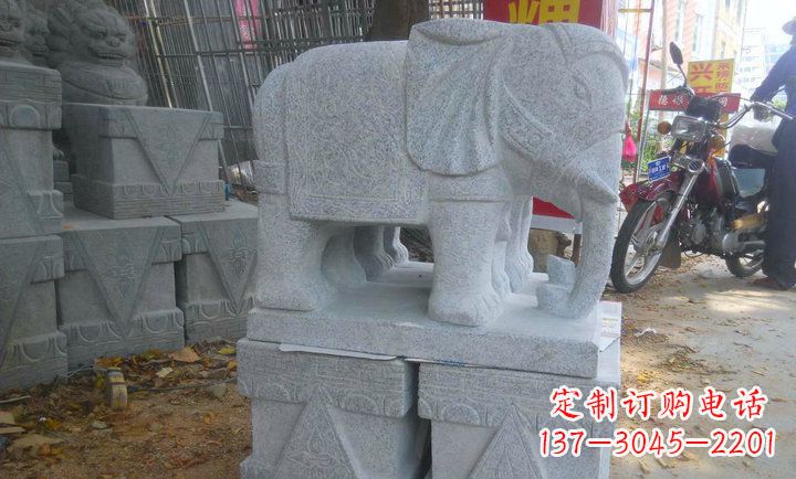 张掖中领雕塑大象招财镇宅石雕