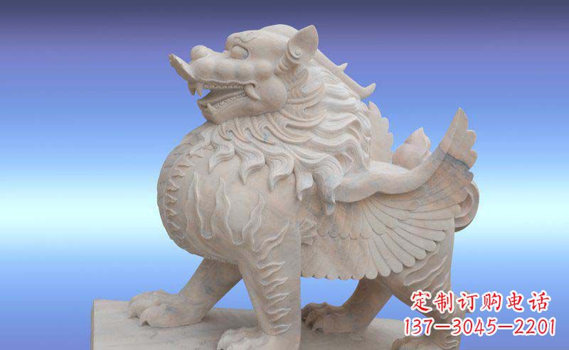 张掖大理石貔貅神兽石雕