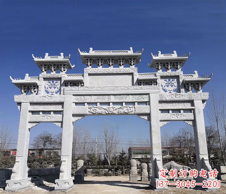 张掖特色大理石牌坊石雕