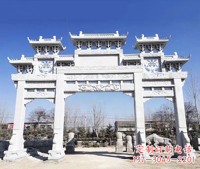 张掖大理石牌坊石雕定制