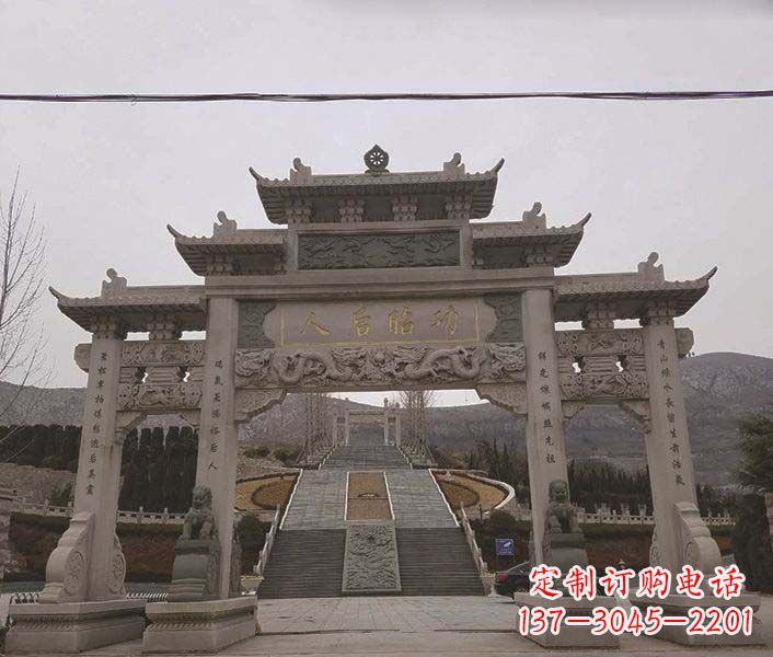张掖大理石牌坊石雕,精美别致,艺术魅力无限