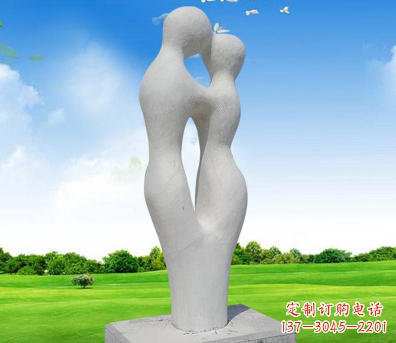张掖情侣石雕，永恒的爱恋