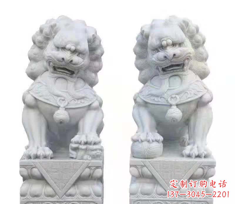 张掖大理石狮子雕塑震撼视觉、传承文化