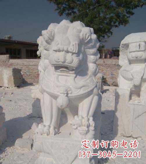 张掖大理石狮子企业雕塑