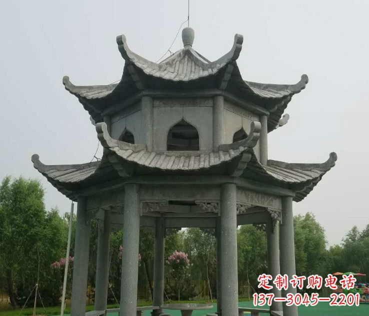 张掖精美大理石凉亭石雕