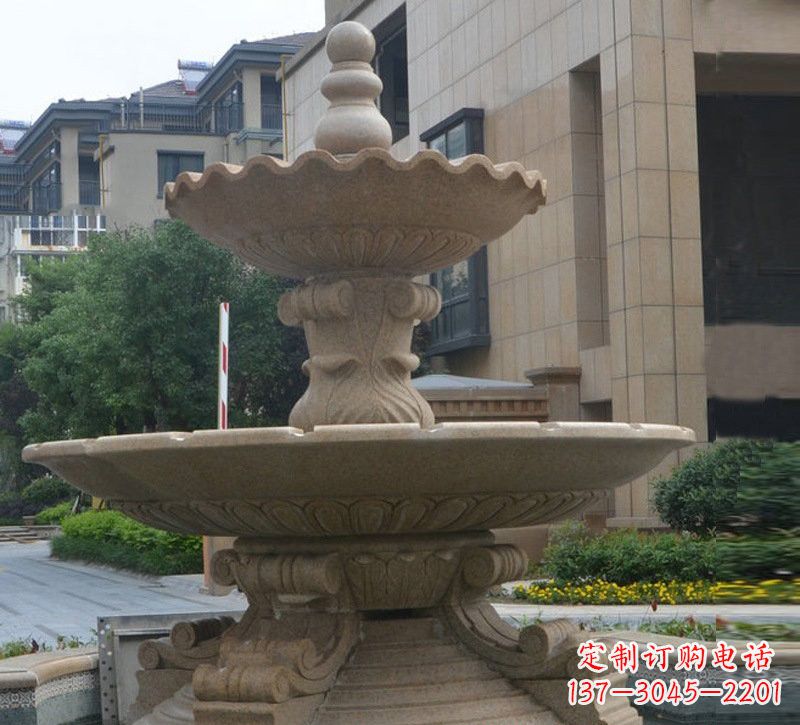 张掖简约双层大理石喷泉雕塑