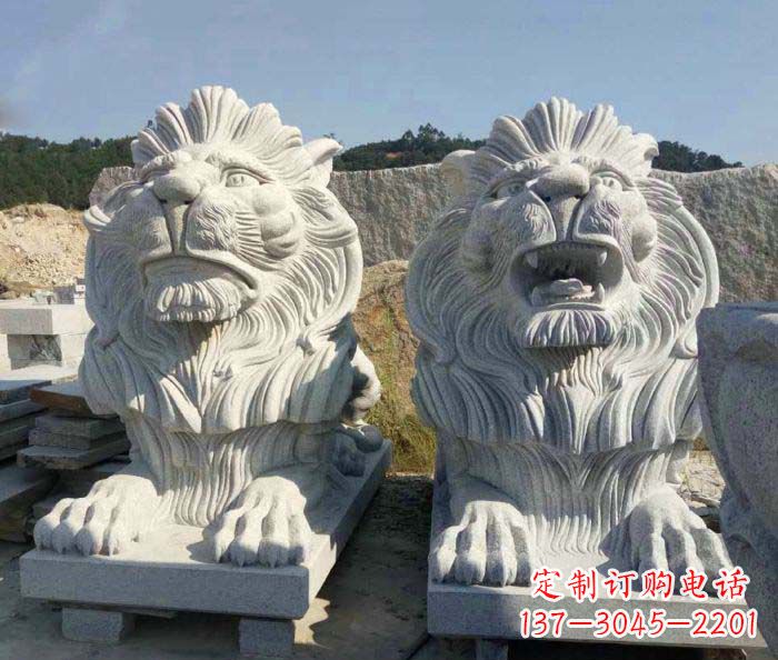 张掖大理石西洋欧式石狮子雕塑
