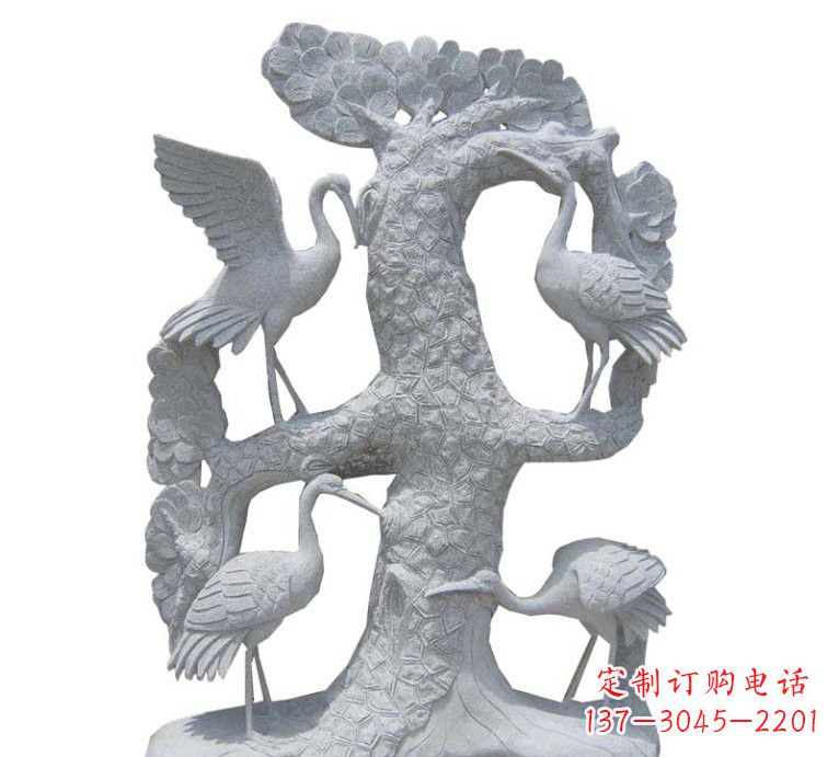 张掖精美大理石松树雕塑