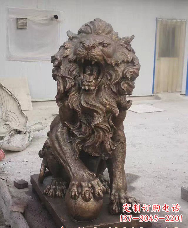 张掖大理石狮子雕塑,演绎优雅狮子魅力