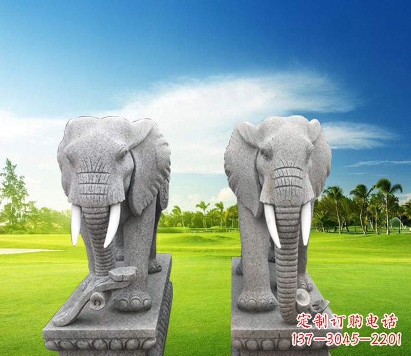 张掖精美大象雕塑,招财进宝