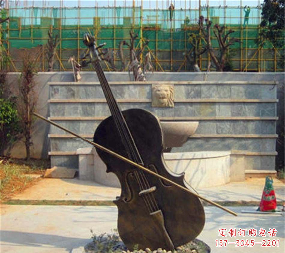 张掖精美大提琴铜雕