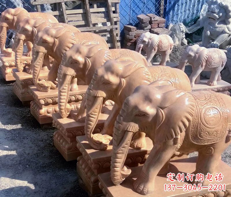 张掖大象喷水石雕