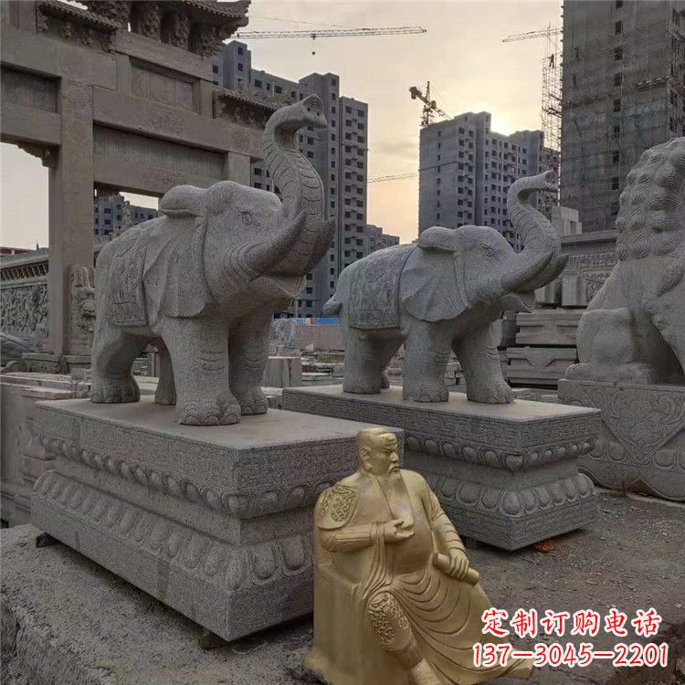 张掖大象石雕吸水