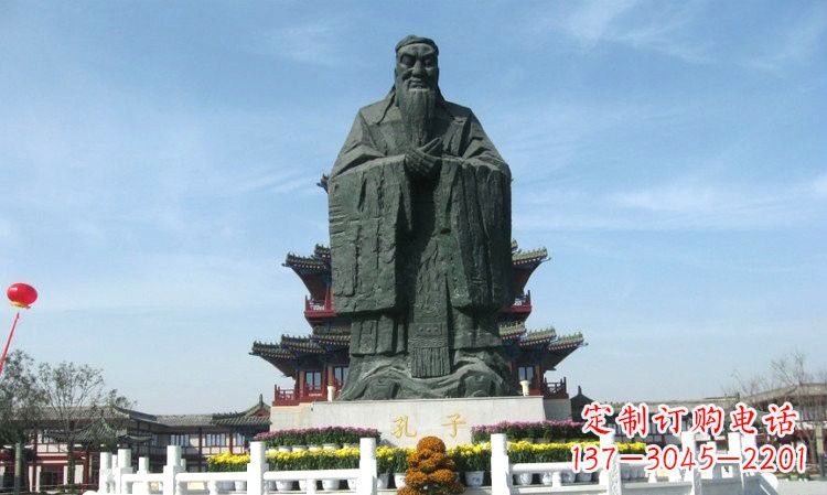 张掖中国传统文化象征——孔子雕塑