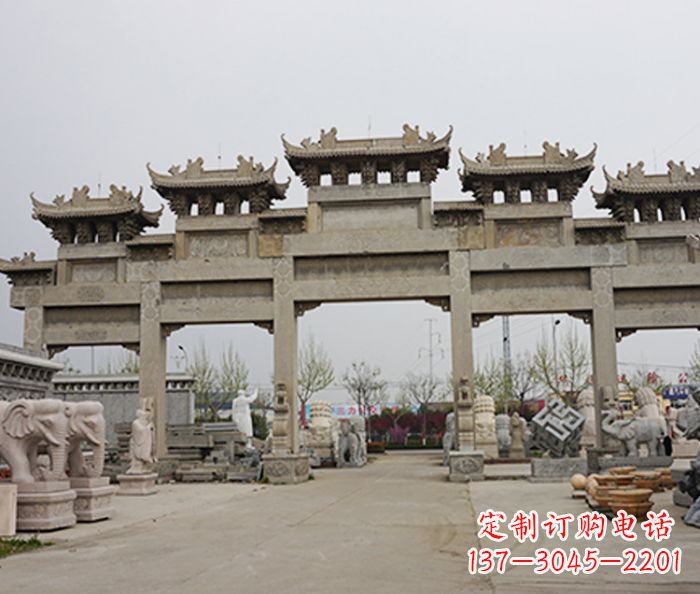 张掖精美牌坊石雕定制