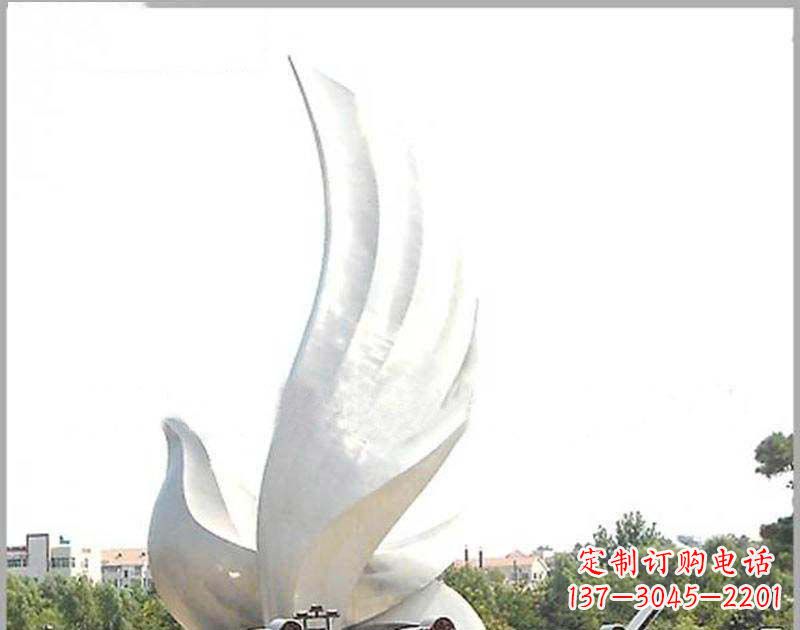 张掖大型不锈钢雕塑和平鸽护航