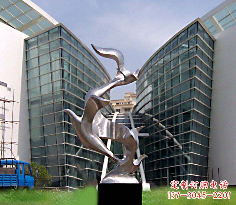 张掖大雁城市不锈钢雕塑