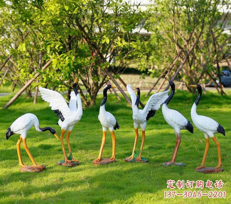 张掖丹顶鹤抽象雕塑