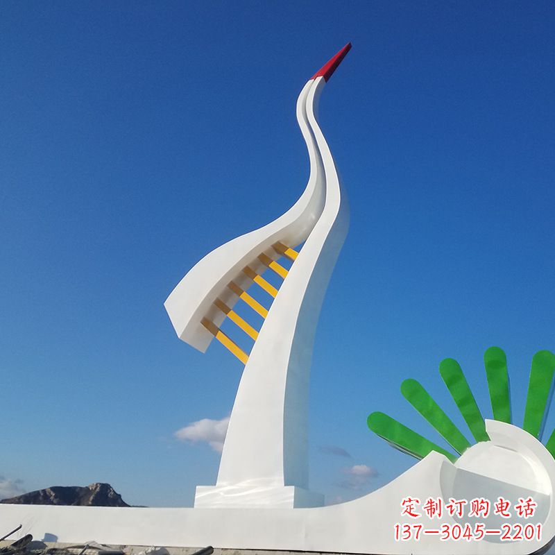 张掖珍贵雅致的丹顶鹤雕塑
