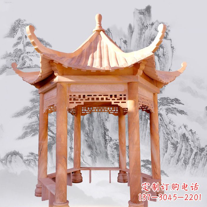 张掖优雅大理石雕刻凉亭