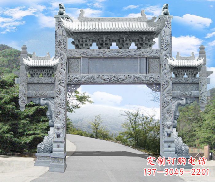 张掖精美牌坊雕塑