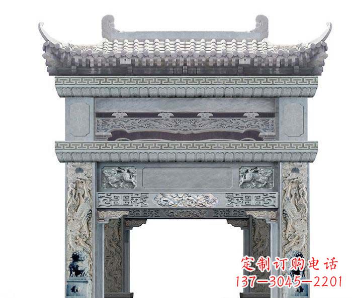 张掖精美石雕牌坊雕塑