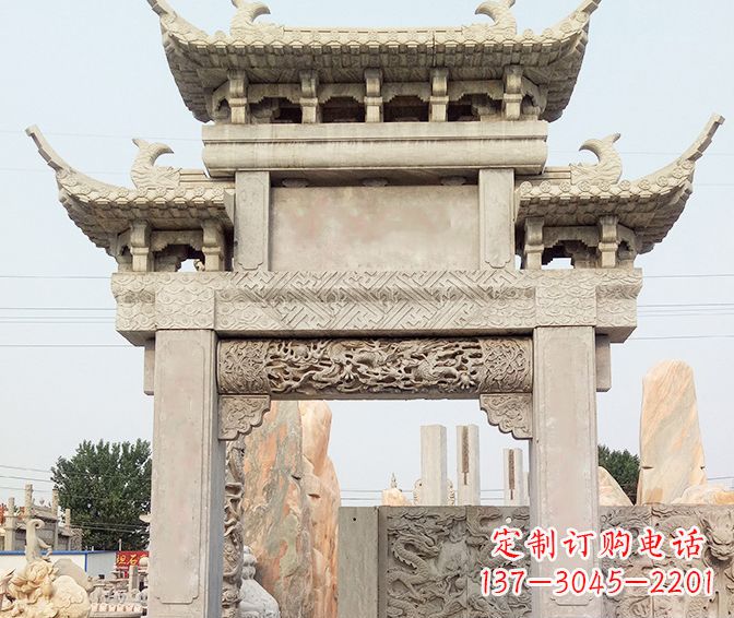 张掖特色大理石牌坊石雕