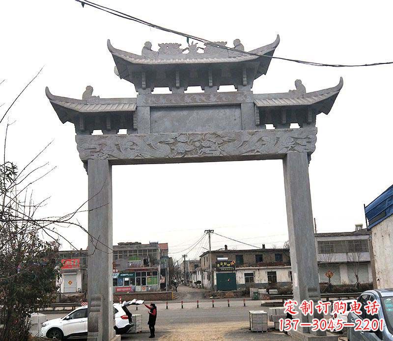 张掖精美大理石牌坊石雕