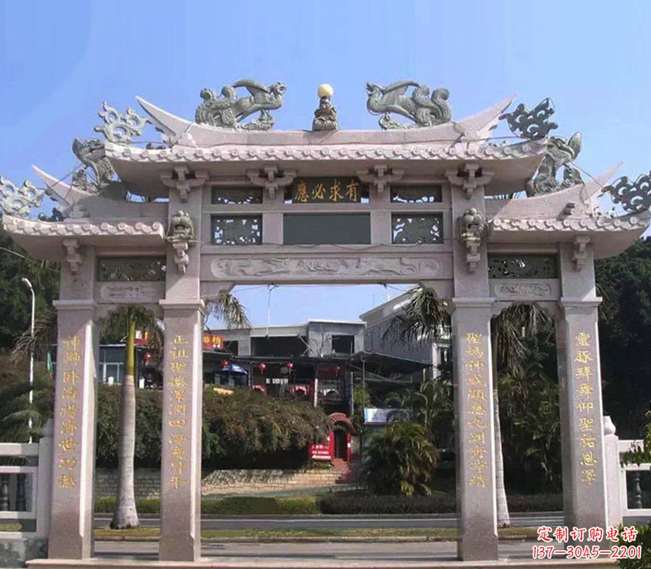 张掖精美石雕牌坊雕塑——传承文化的艺术精品