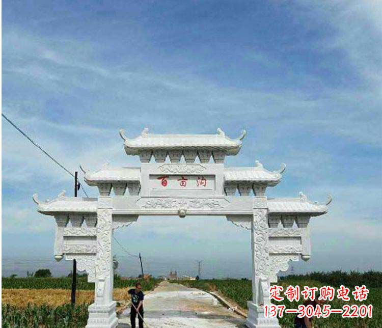 张掖西方风格石牌坊石雕