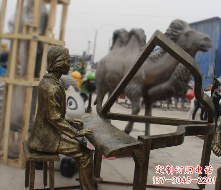 张掖钢琴铜雕——表达艺术之美的完美融合