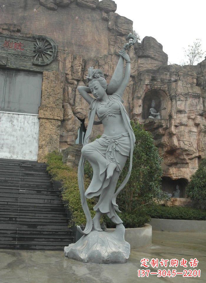 张掖琵琶飞天人物石雕
