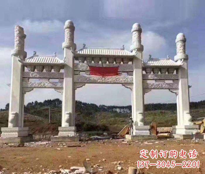 张掖 道路大理石牌坊雕塑