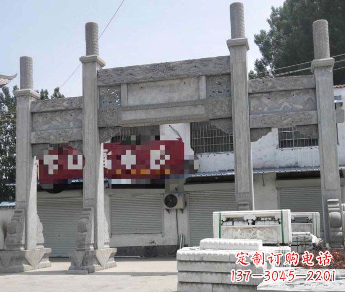 张掖领雕塑 | 专业定制道路大理石牌坊雕塑