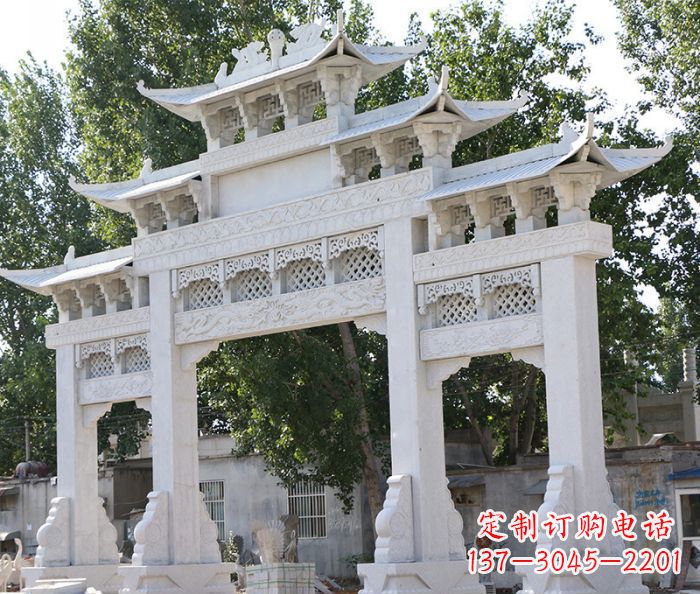 张掖道路牌坊石雕定制