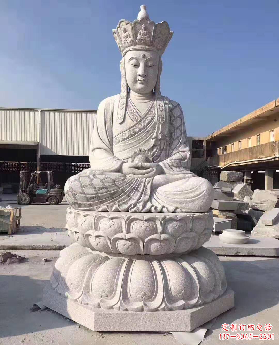张掖精美雕塑——地藏王石雕佛像摆件