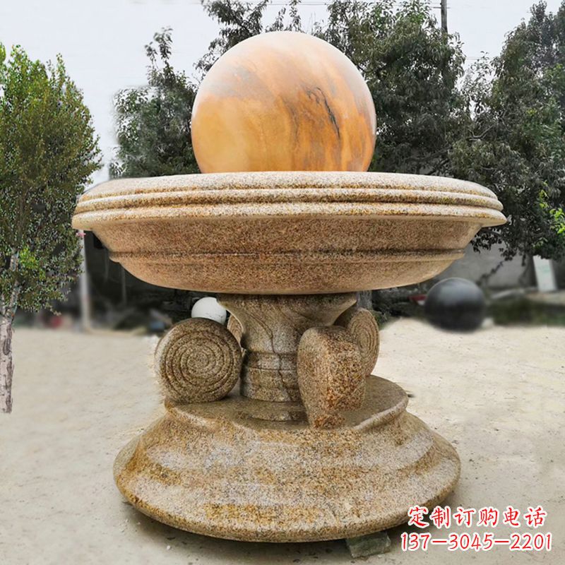 张掖中领雕塑最具创意的电动风水球雕塑
