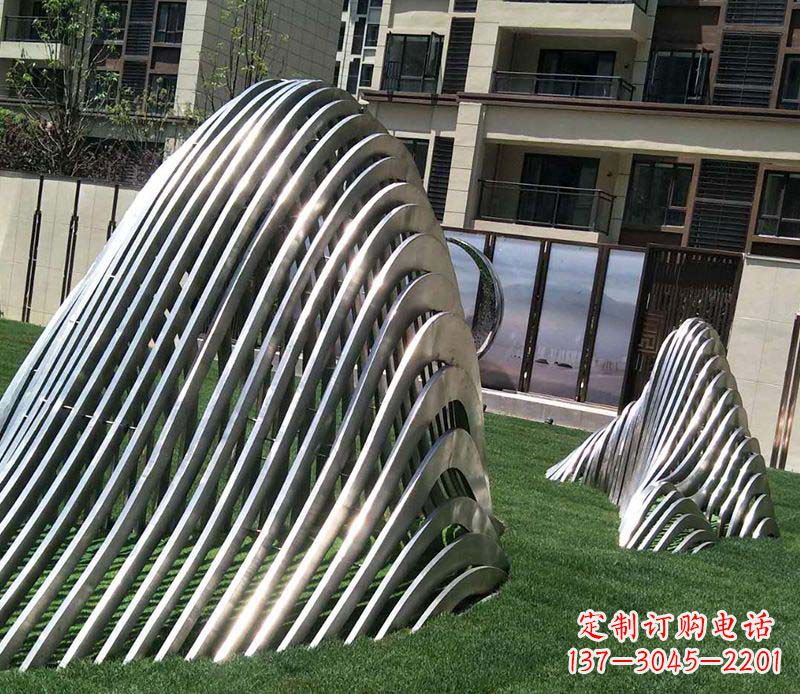 张掖不锈钢假山雕塑——电镀之美