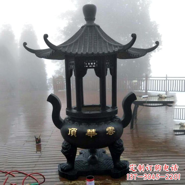 张掖精美青铜香炉雕塑