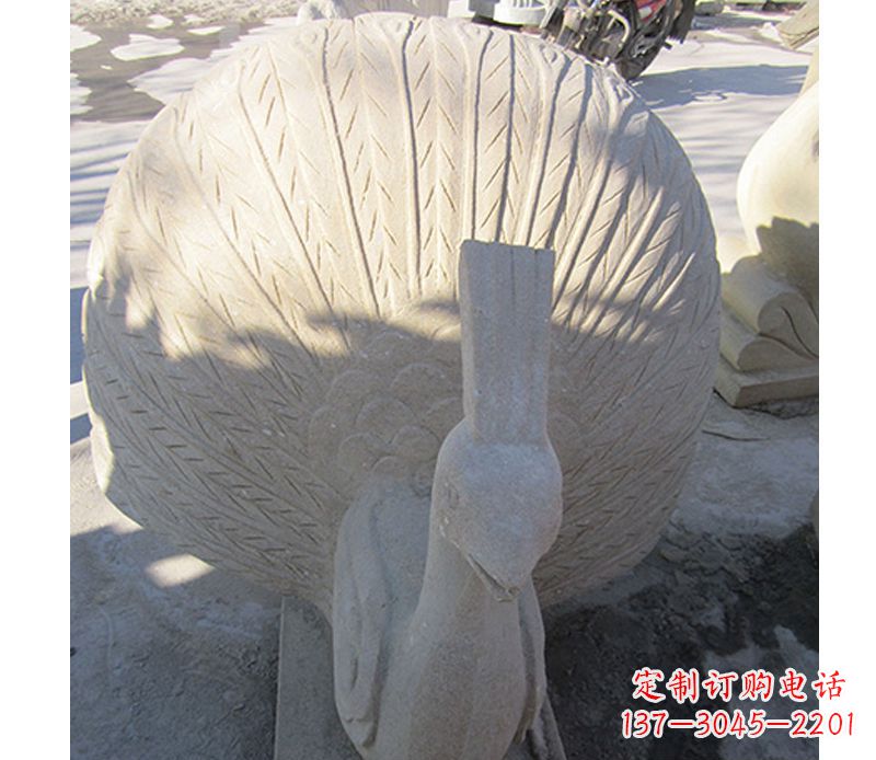 张掖优雅高贵的孔雀石雕