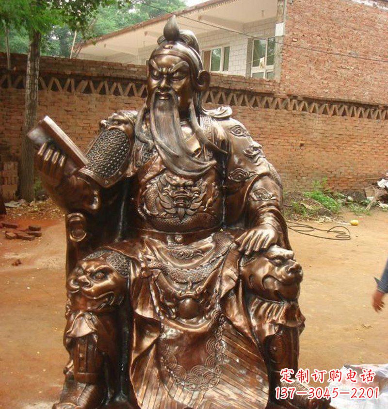 张掖传承古典文化,唯美古典雕塑-关公铜雕