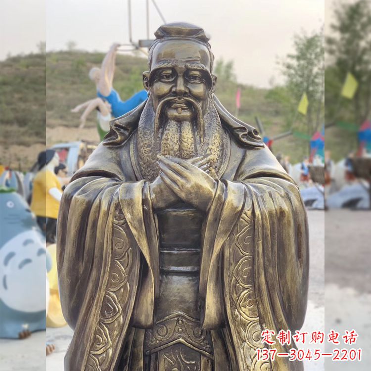 张掖中领雕塑贵族——伟大的孔子雕塑